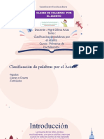 Diapositiva Clasificación de Las Palabras Por El Acento