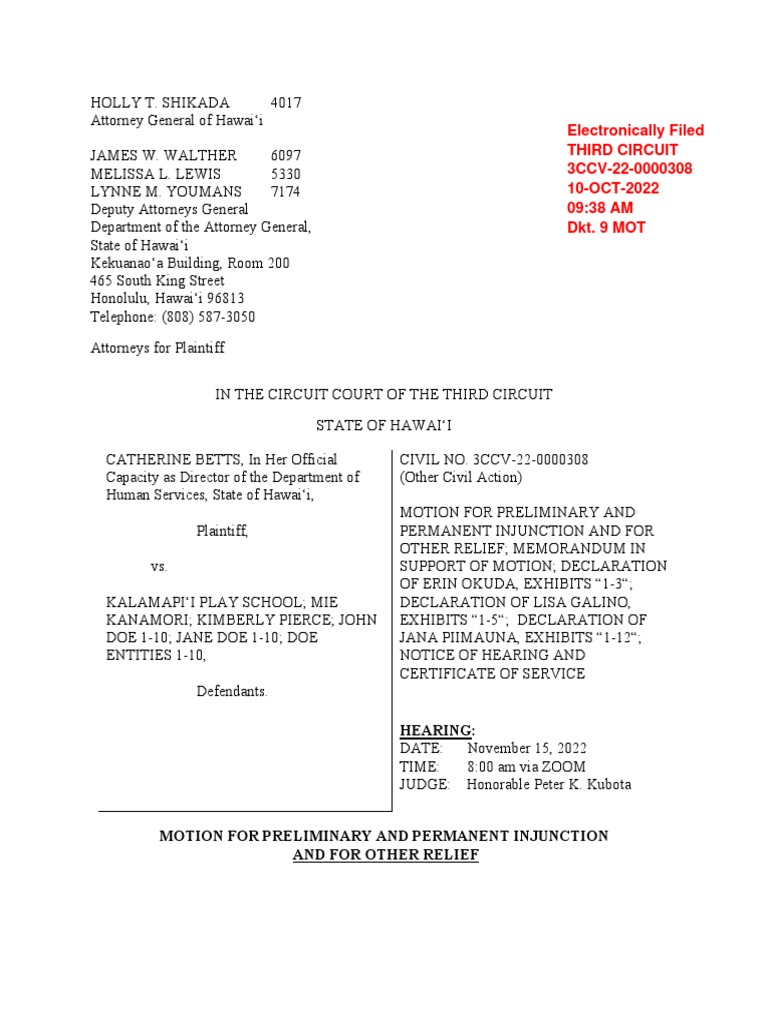 Injunction Against Unlicensed Child Care | PDF | Injunction | Child Care
