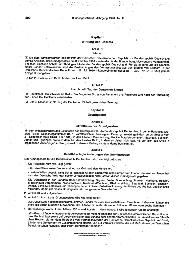 BGBL. 1990 Teil II S. 890 v. 23.09.1990 PDF