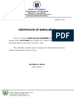 Certificate of Enrolment