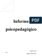 Informe Psicopedagógico y Pauta de Ev. - Taller de Práctica III Mia