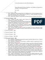 Relação das caixas documentais do século XIX de Bananeiras - II