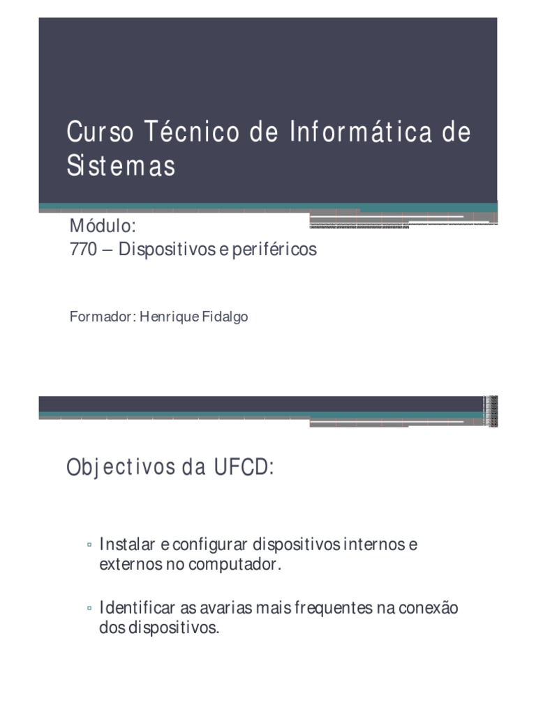 Curso Técnico de Informática de Sistemas | PDF | Entrada/Saída | BIOS