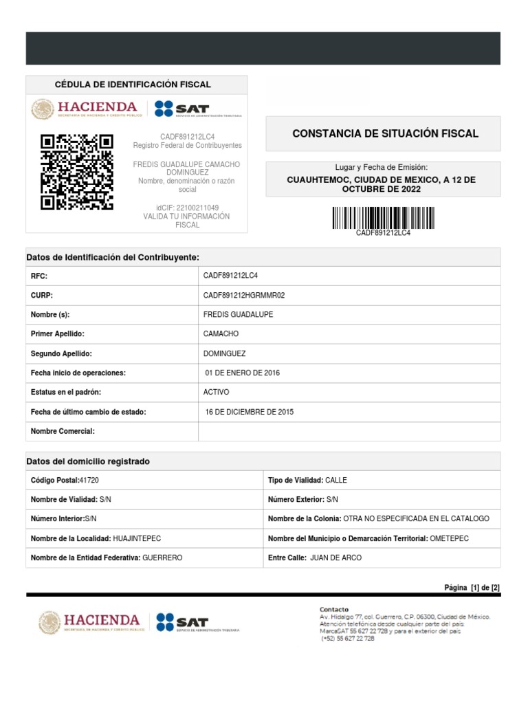 Cadf891212hgrmmr02 RFC | PDF | Gobierno