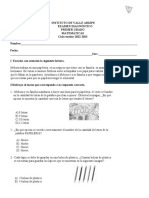 Examen de Diagnostico Mat Primero 22-23