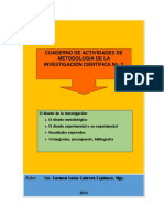CUADERNO DE ACTIVIDADES DE METODOLOGÍA DE LA INVESTIGACIÓN CIENTÍFICA No. 2