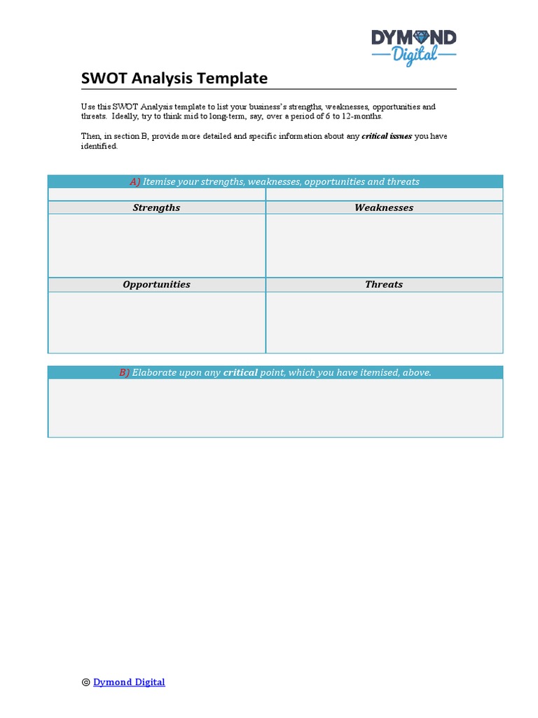 TECHNICAL SWOT ANALYSIS EXAMPLES intelligence overview