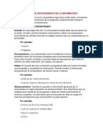 Ciclo de Procesamiento de La Información