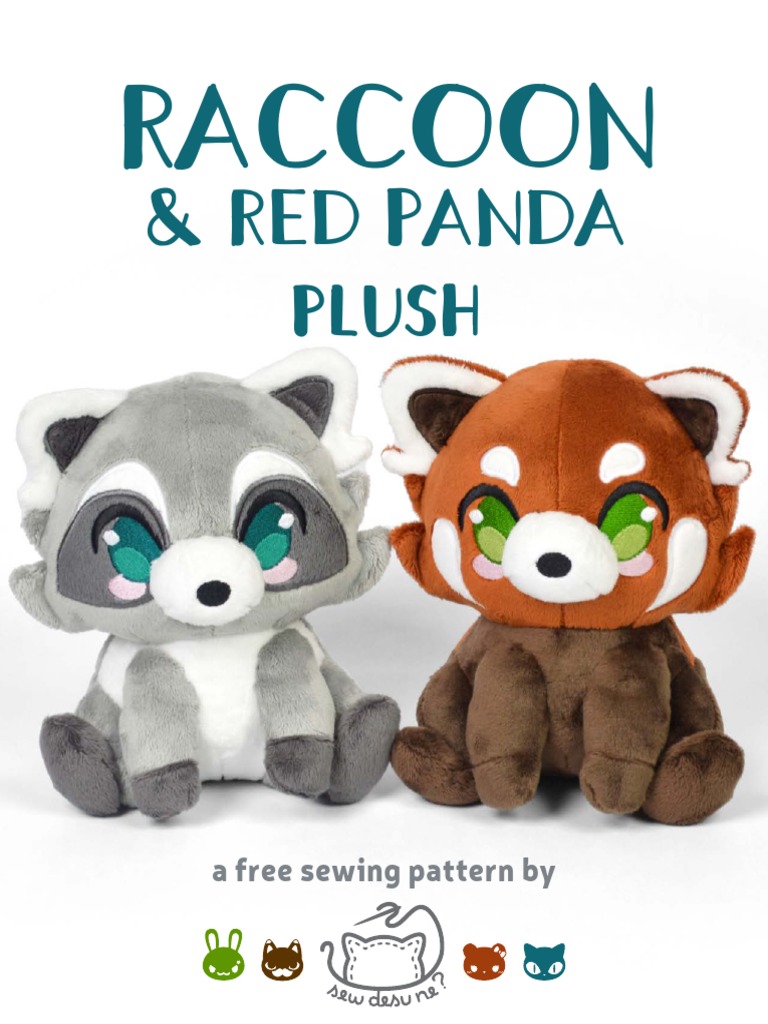 Raccoon Red Panda Plush Sewing Pattern | PDF | Sewing | Seam (Sewing)