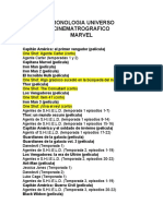 Cronologia Universo Cinematrografico