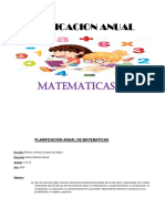 Planificación anual matemáticas 3