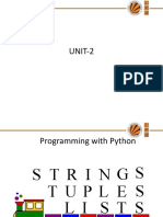Programming with Python - Strings, Tuples, Lists and Dictionaries