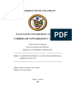 Gestion Financiera y La Toma de Desiciones de La Empresa Centro Vet