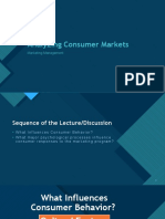 Analyzing Consumer Markets Part 1