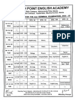 TIME - TABLE For 2nd Term Exam