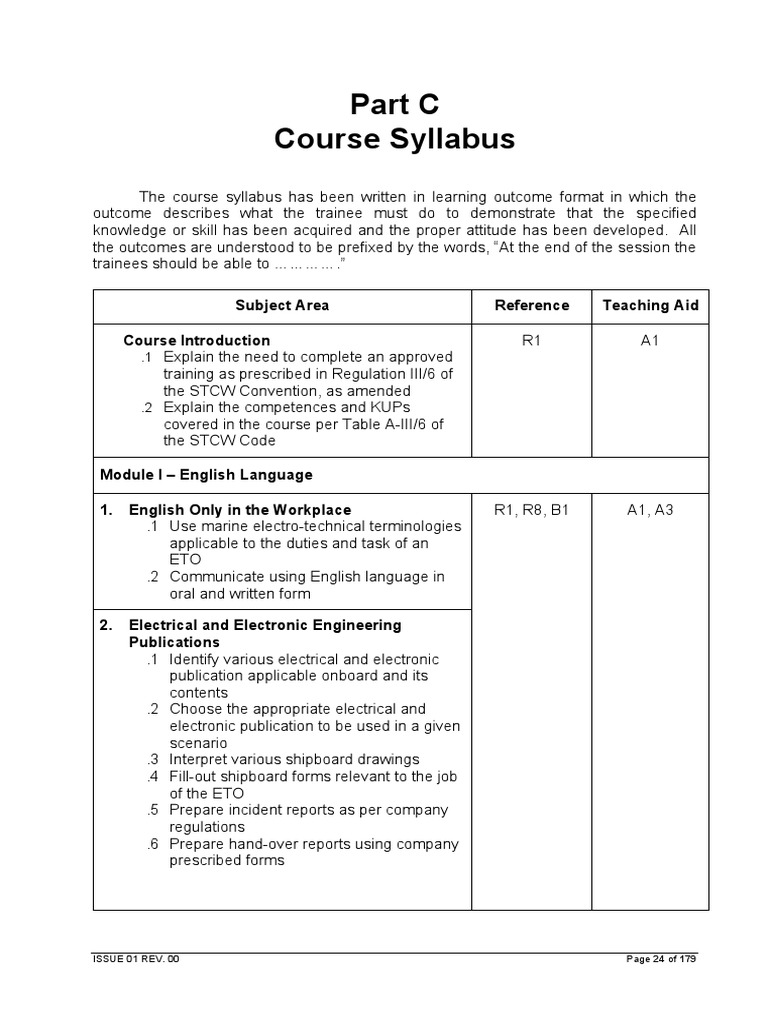 ETO Course Syllabus PDF Direct Current Alternating Current
