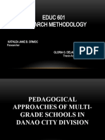 Pedagogical Approaches of Multi-Grade Schools