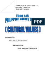 Cultural Values (Hard Copy)