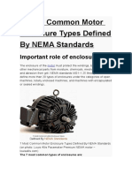 7 Most Common Motor Enclosure Types Defined by NEMA Standards