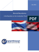 CCHR 17 July 2011 - Blurred Boundaries - A Briefing Note on the Cambodian-Thai Border Tensions