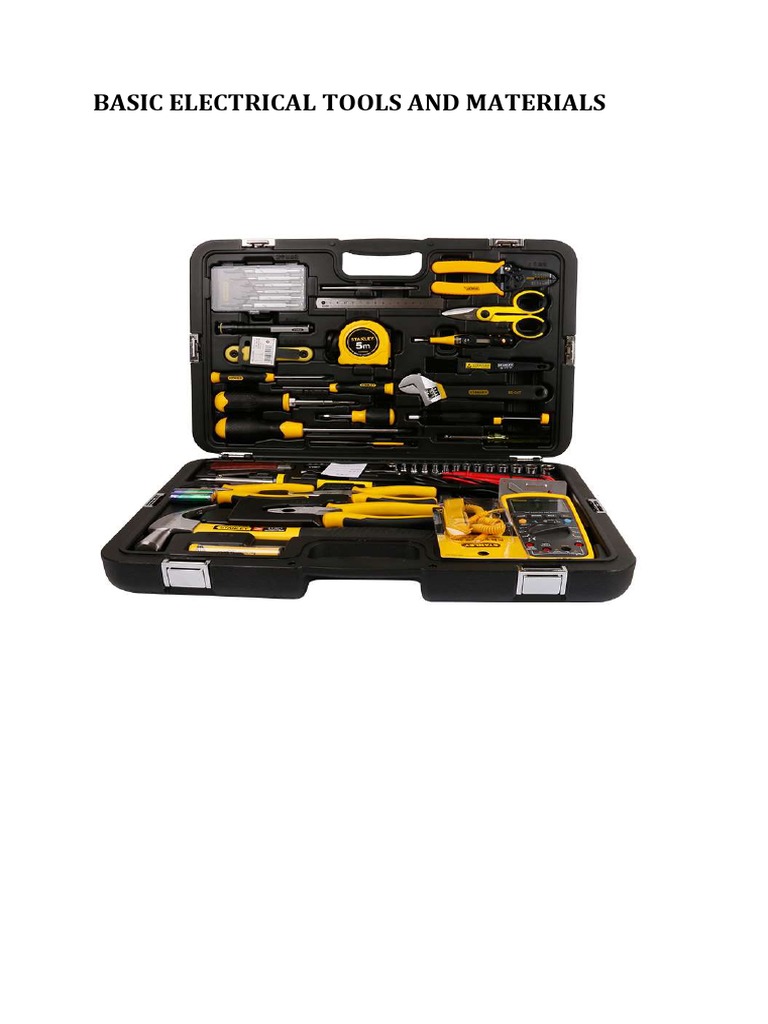 Basic Electrical Tools and Materials PDF