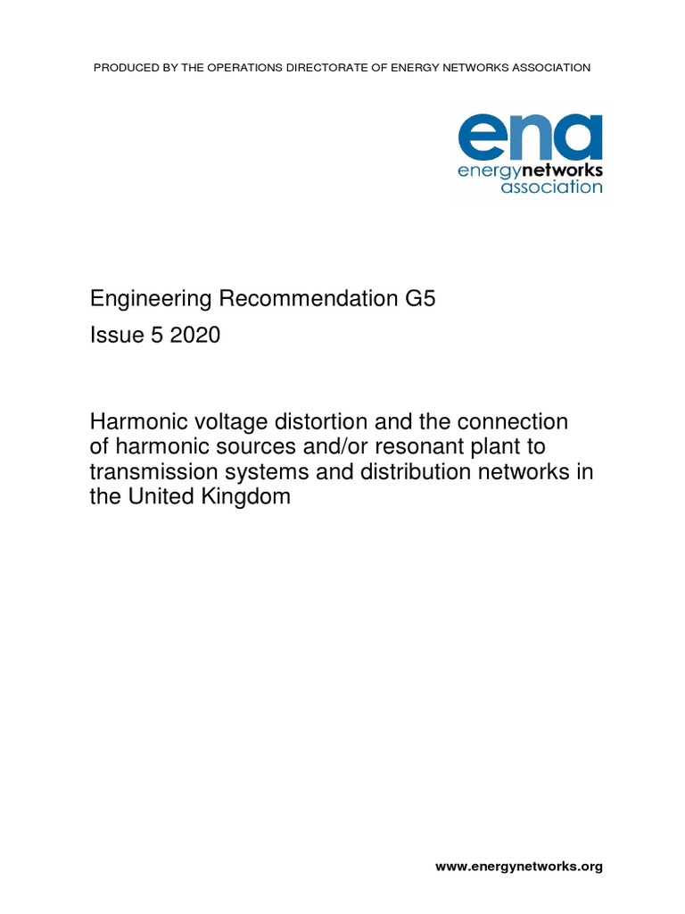 ENA EREC G5 Issue 5 2020 | PDF | Electromagnetic Compatibility | Rectifier