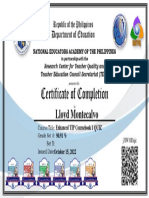Enhanced TIP - Certificate of Completion CB 1