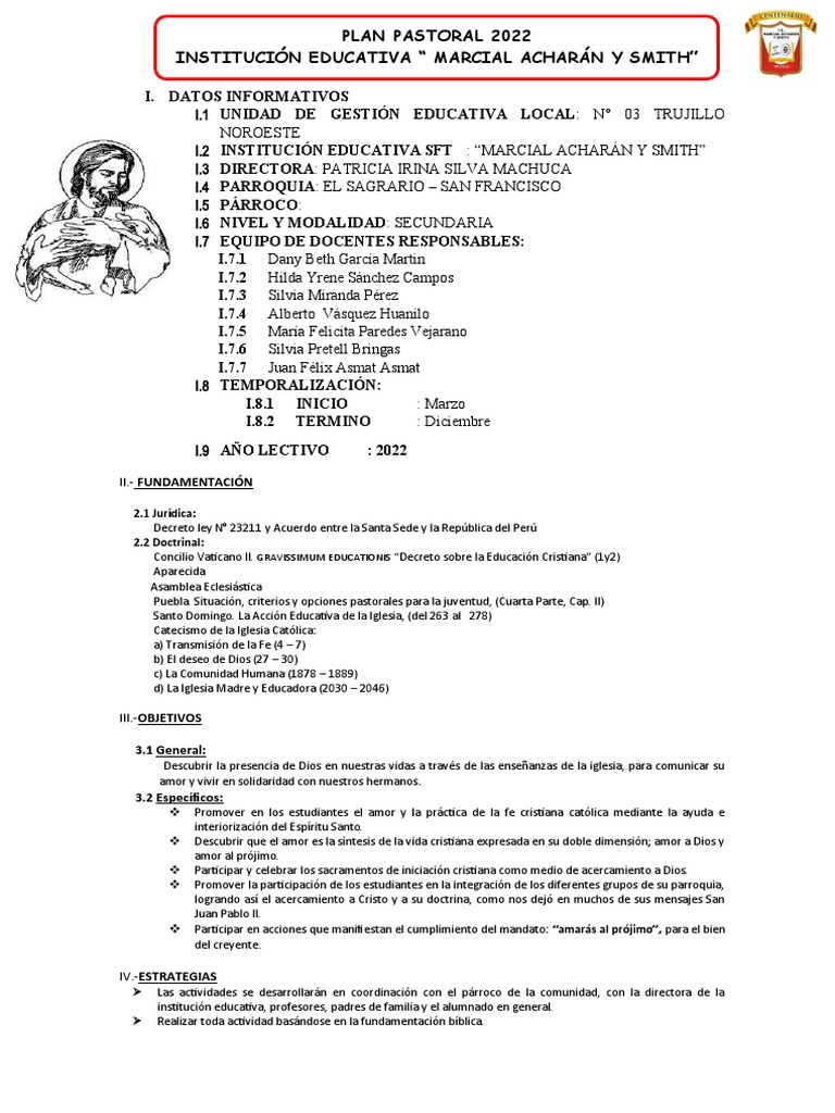 Plan Pastoral 2022 - Mays | PDF | Iglesia Católica | Sacramentos