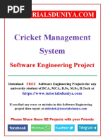 Cricket Management System - TutorialsDuniya