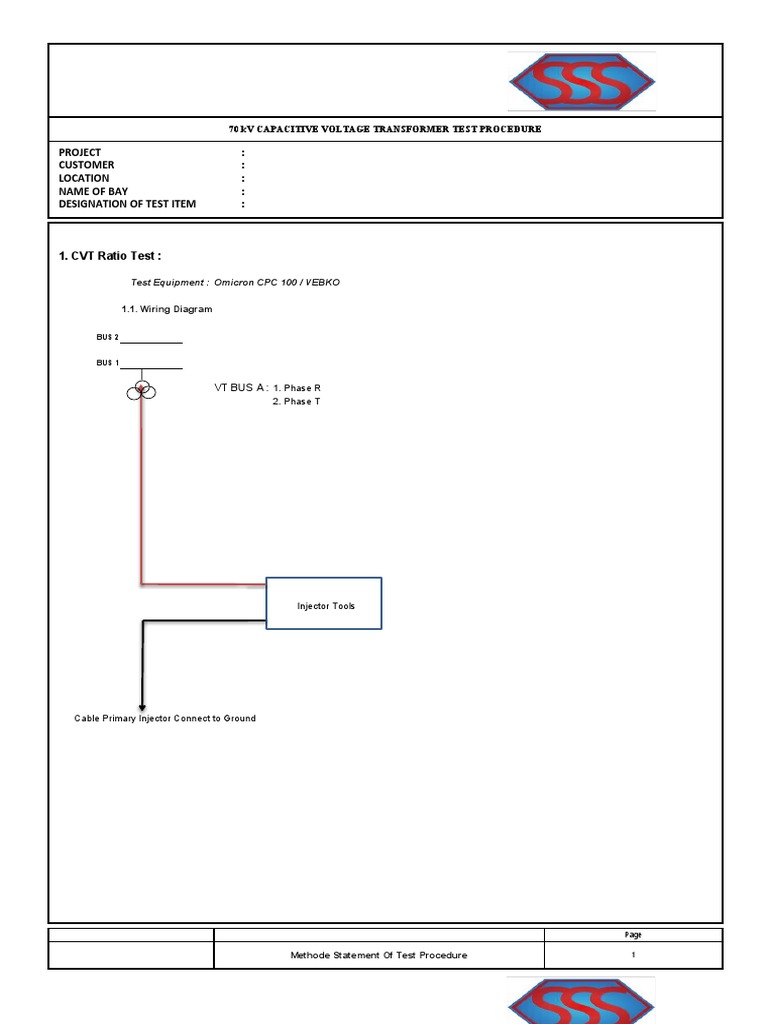 70kV CVT Testing Procedure Guide | PDF | Transformer | Electrical Wiring