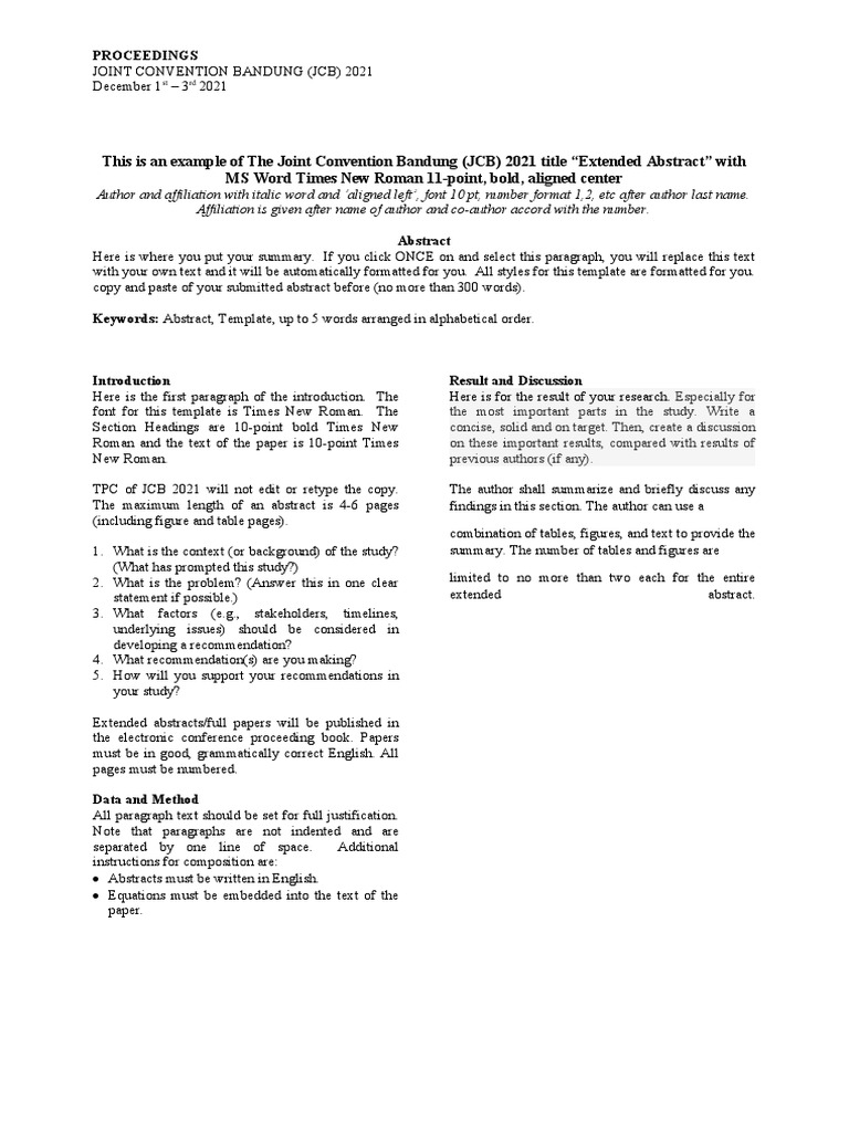 Template Full Manuscript JCB 2021 - Fin | PDF | Paragraph | Abstract ...