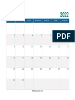 Printable Monthly Calendar January 2022