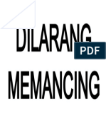 Dilarang Memancing