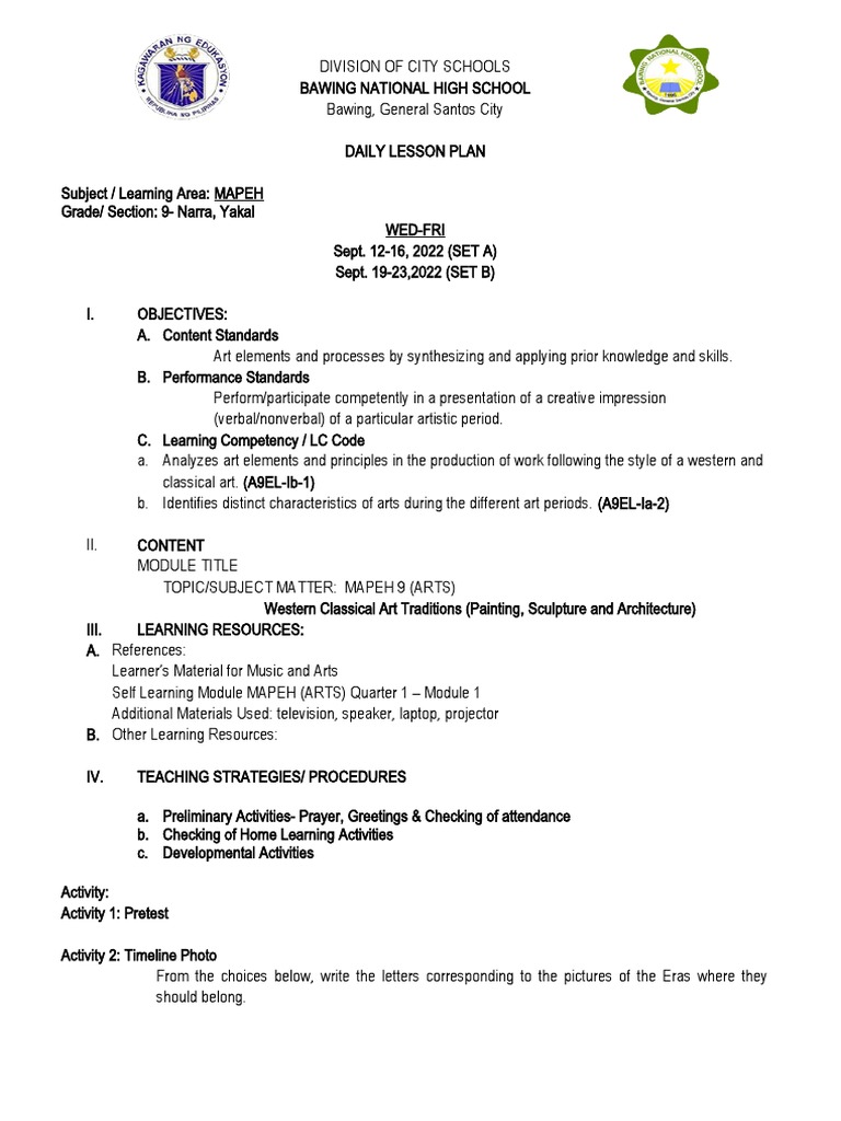 Lesson 1 Arts Pdf Sculpture Paintings