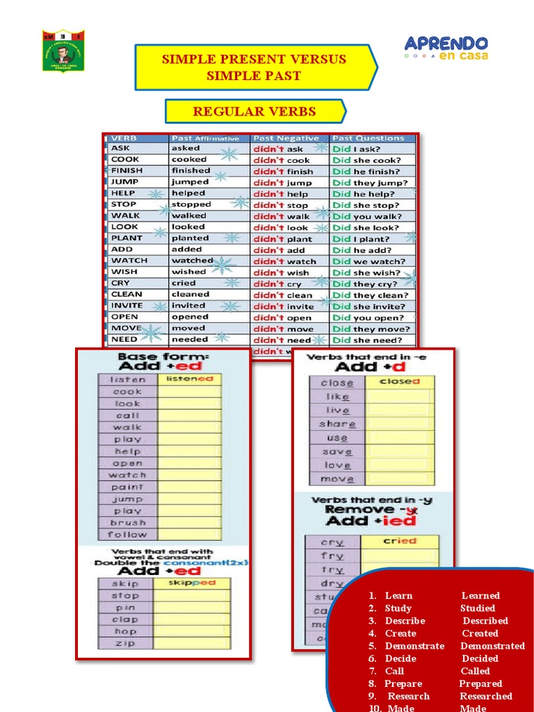 Exercises Versus Simple Present and Simple Past | PDF