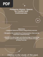 Philippine History Spaces For Conflict and Controversies