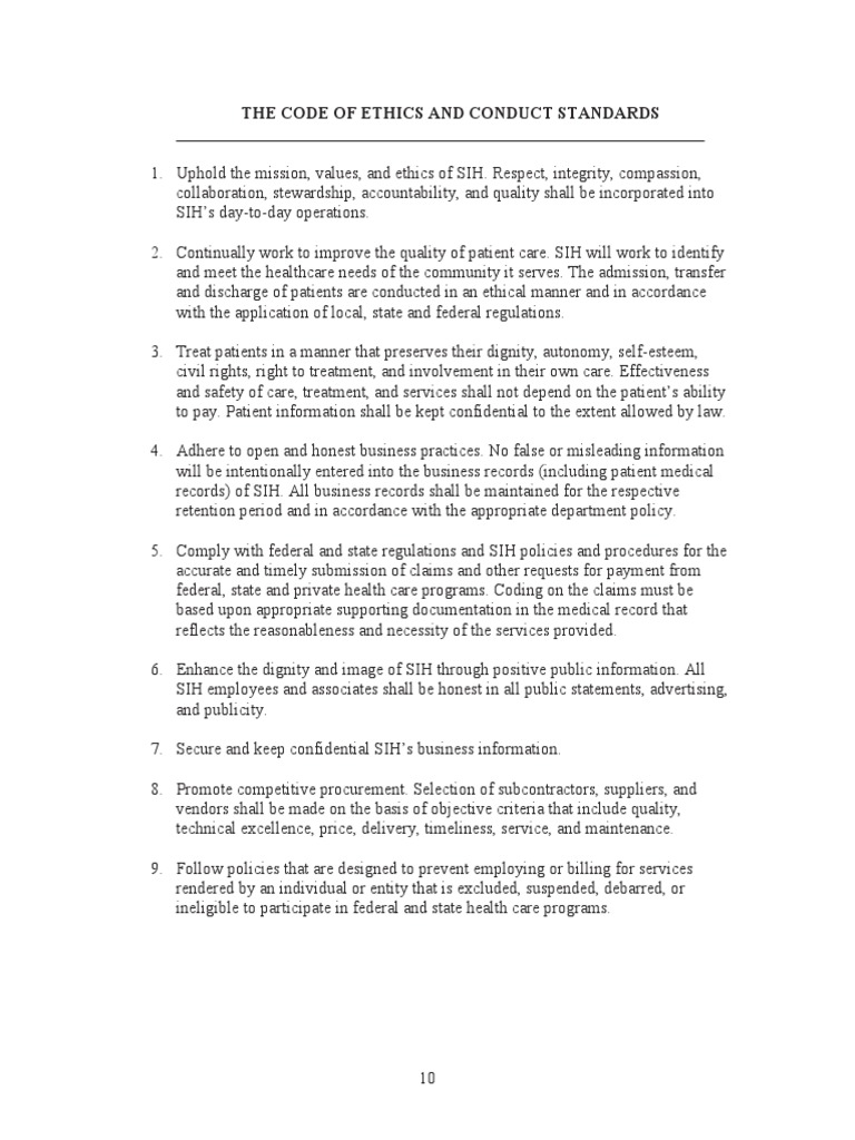 Code of Ethics Rev 2020 | PDF | Patient | Health Care