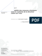 TR450 Traçabilité des mesures chimiques dans le contexte de la directive cadre sur l_eau