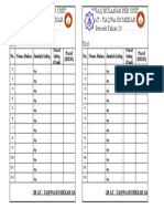 Kartu Infaq Bulanan Per Unit DKM at Taqwa RSMS