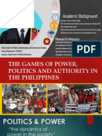 Lecture 1 Games of Power Politics and Authority in The Philippines