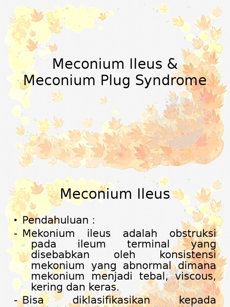 Meconium Ileus & Meconium Plug Syndrome PDF