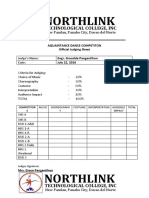 Judging Sheet