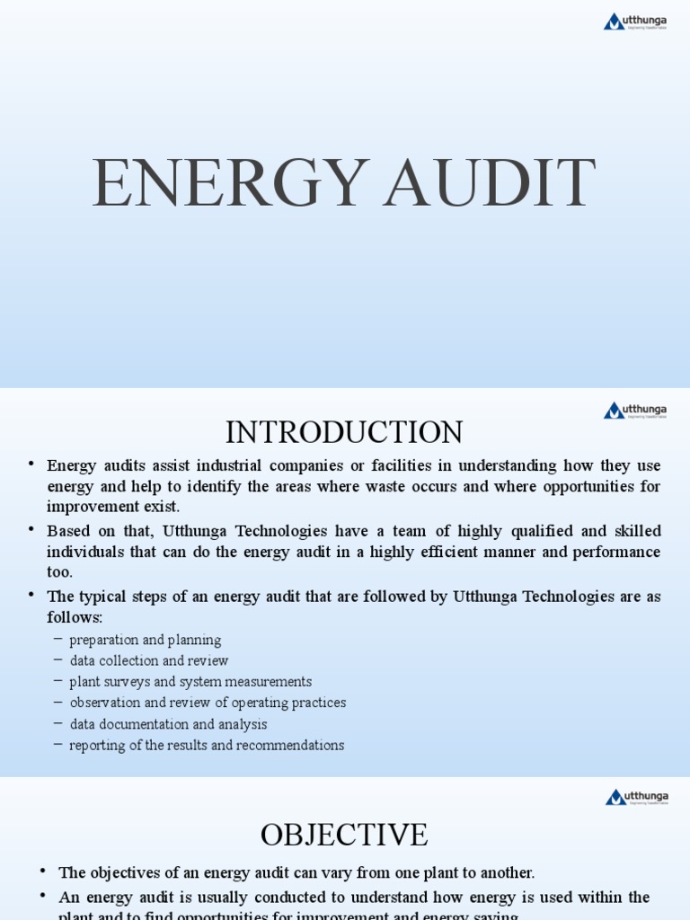 Energy Audit PDF Audit Efficient Energy Use