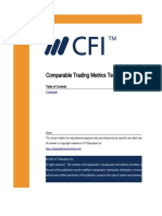 CFI - Comparable Trading Metrics Template - Pro Forma Adjustments - Complete