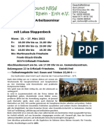 Ausschreibung Sax Workshop 25 27 3 2022