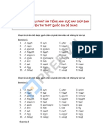Bản PDF 400 Câu Phát Âm Tiếng Anh Cực Hay Giúp Bạn Ôn Luyện Thi Thpt Quốc Gia Dễ Dàng