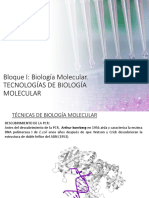 Bloque I - Técnicas de Biología Molecular. PCR y Secuenciación