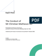 Hc 823 the Conduct of Mr Christian Matheson Mp