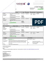 Harry Franklin Itinerary Qatar Airways Flight Ticket