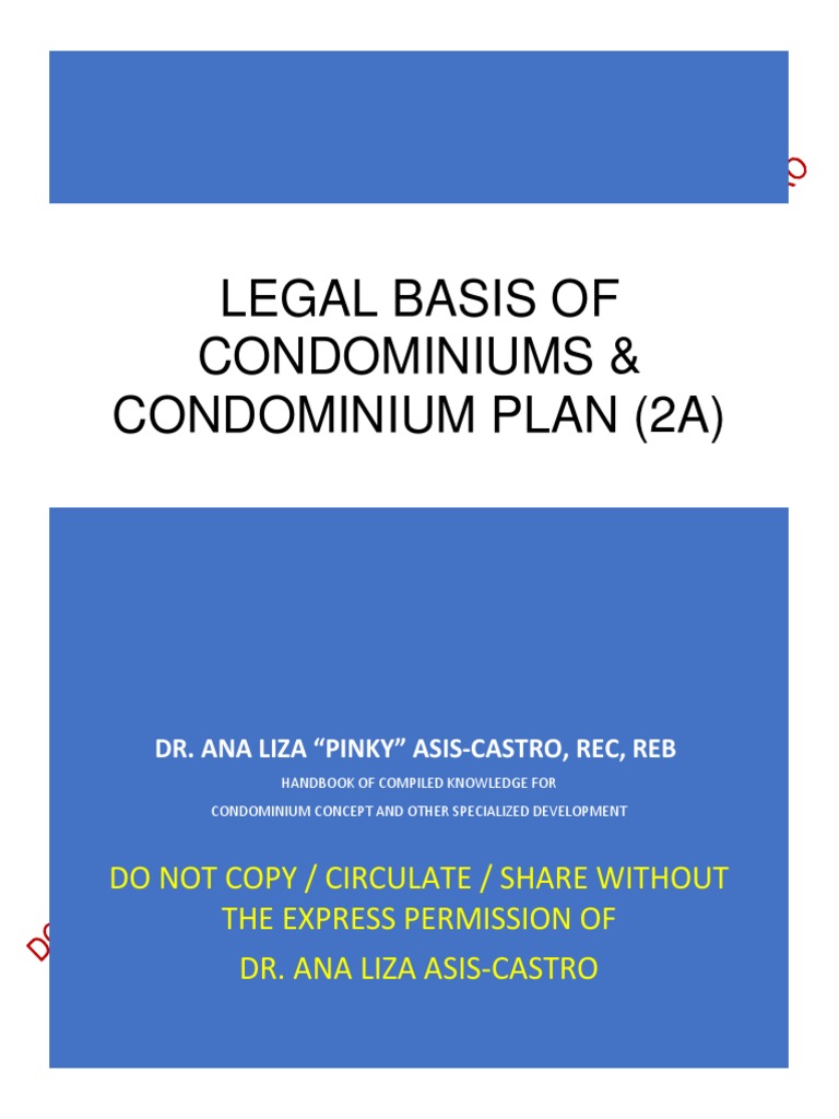 Legal Framework for Condominium Planning | PDF | Condominium | Deed